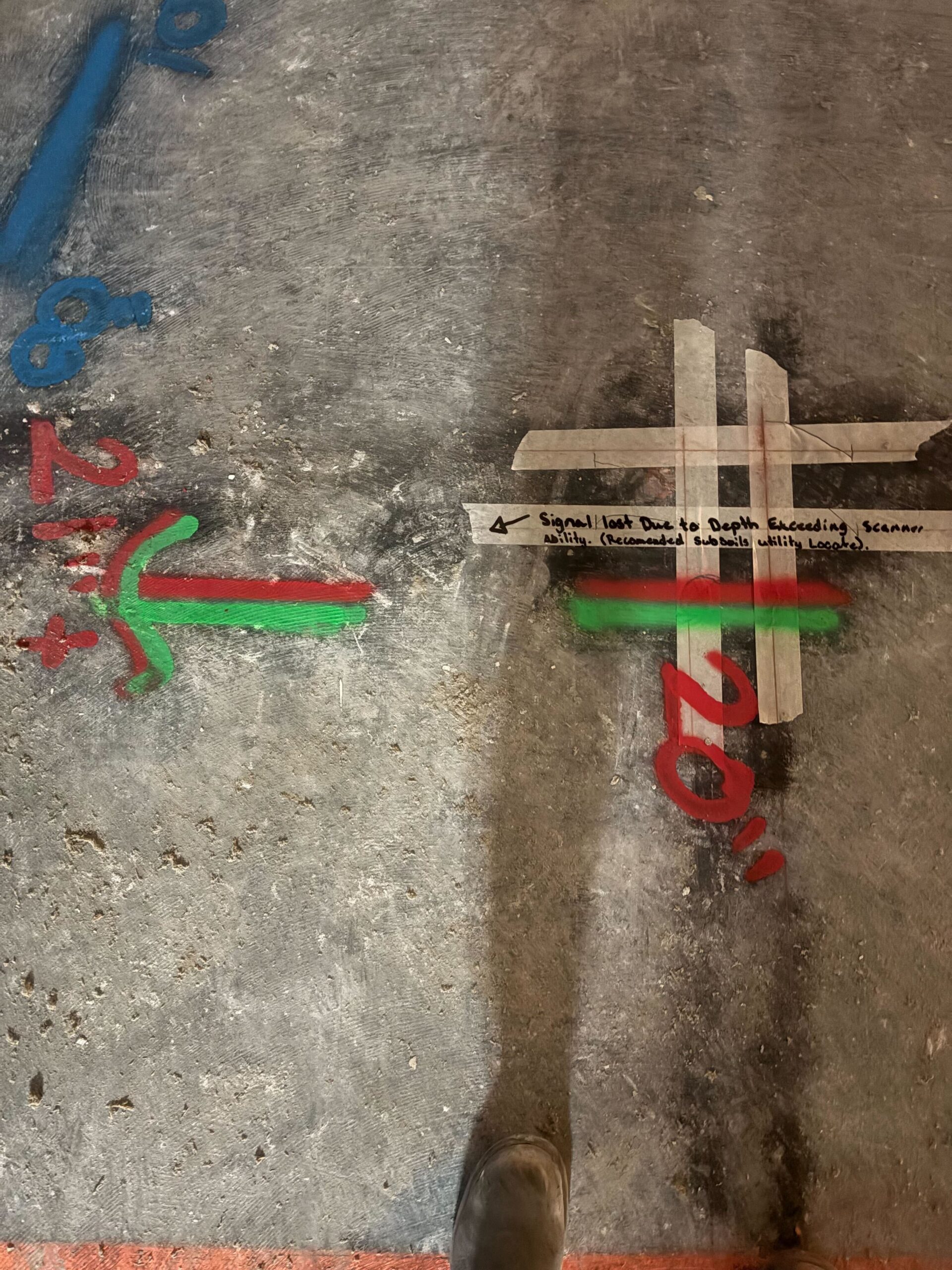 utility locating snaps on site