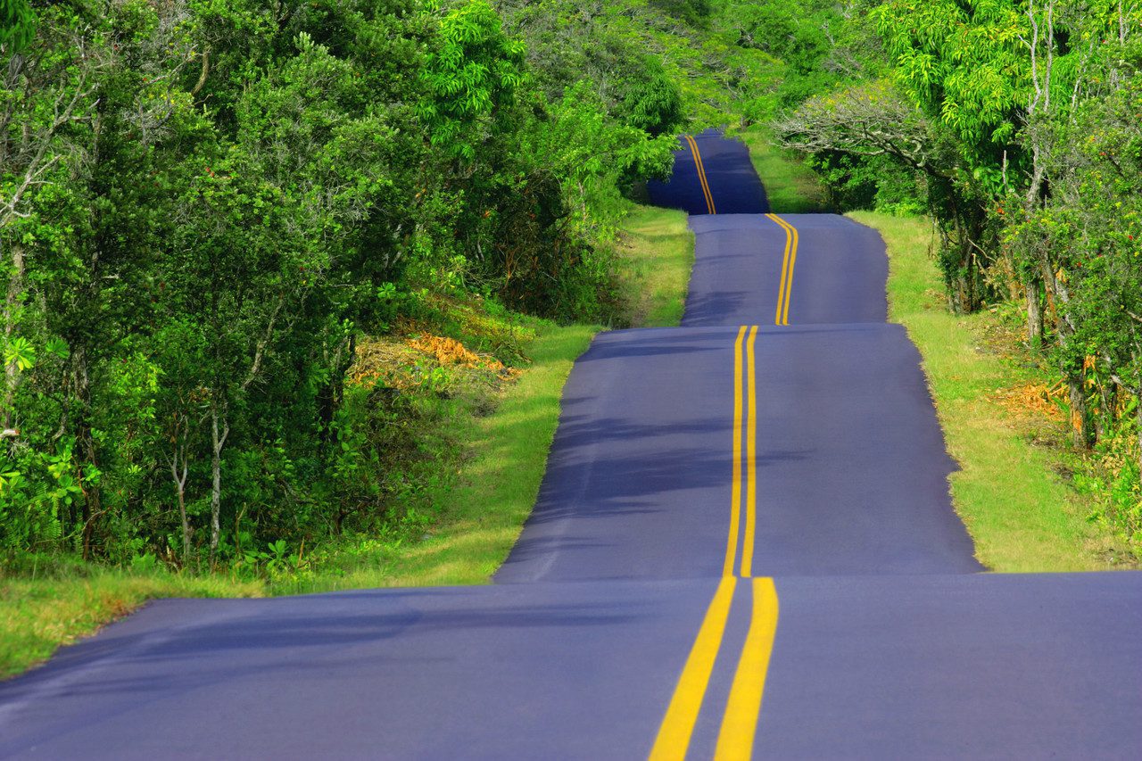 23 Mar 2005, Hawaii, Hawaii, USA --- Hilly Road --- Image by © Royalty-Free/Corbis