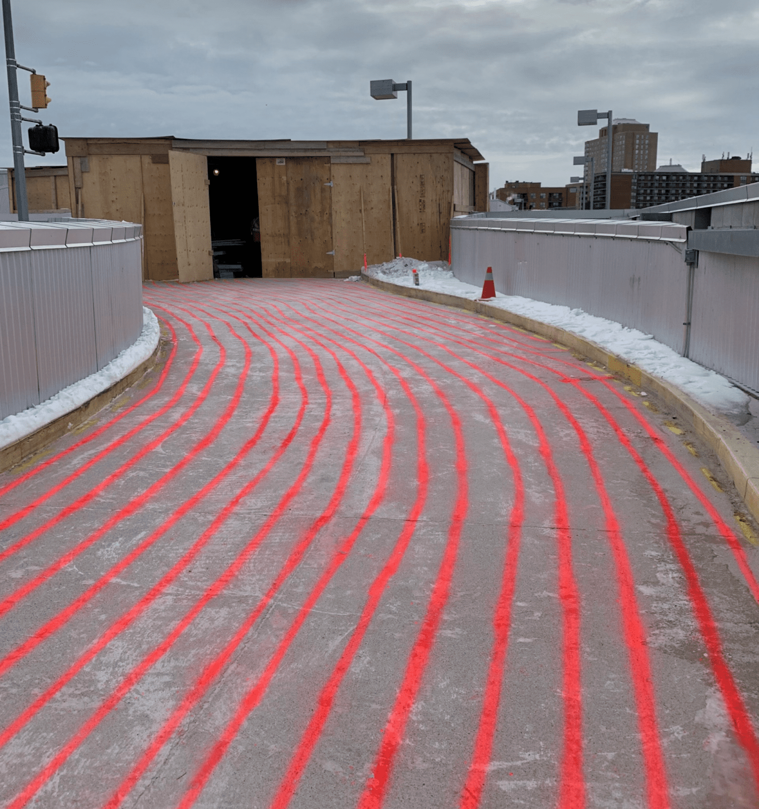 Radiant heating line scanning